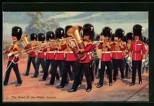 Künstler-AK Britannien, the Band of the Welsh Guards