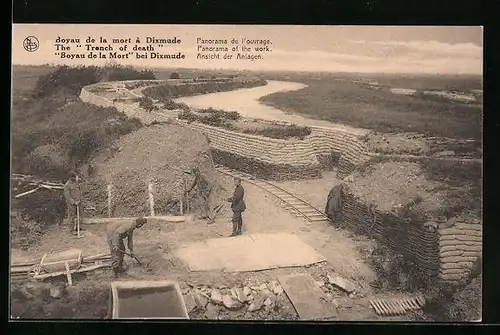 AK Dixmude, the Trench of Death, Ansicht der Anlagen des Schützengraben