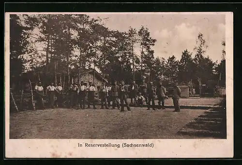 AK Sachsenwald, Soldaten in Reservestellung, Schützengraben