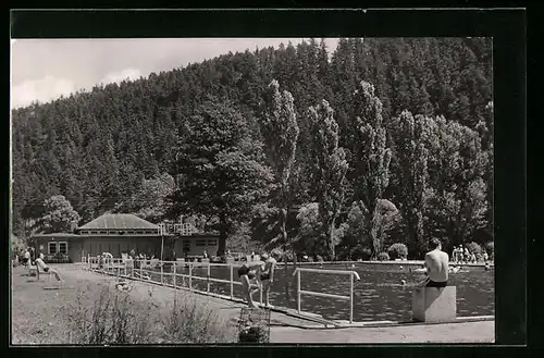 AK Sitzendorf / Thür. Wald, Freibad