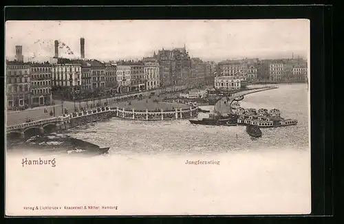 AK Hamburg-Neustadt, Jungfernstieg-Panorama