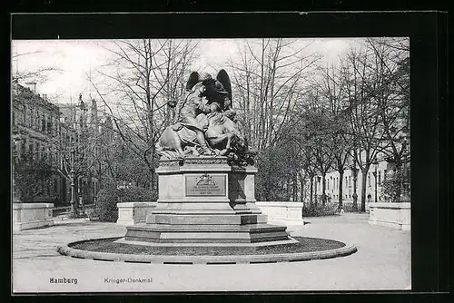 AK Hamburg-Neustadt, am Kriegerdenkmal