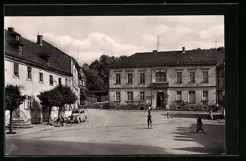 AK Wurzbach i. Thür., Markt und HOG Thüringer Hof