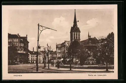 AK Aachen, Partie am Kaiserplatz