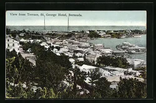 AK Bermuda, View from Terrace, St. George Hotel
