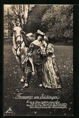 AK Der Trompeter von Säckingen, Szene zwischen zwei Schauspielern, Behüt Dich Gott!