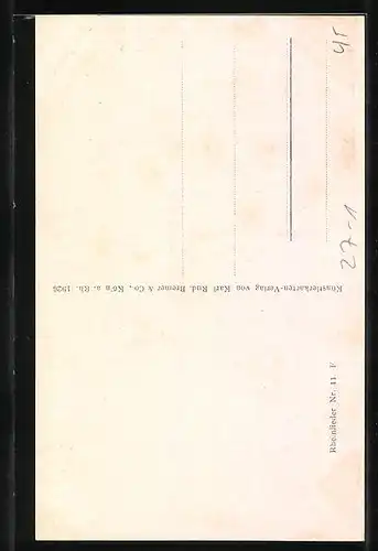 AK Rheinlied, C. o. Sternau, Liedtext, der Mäuseturm bei Bingen