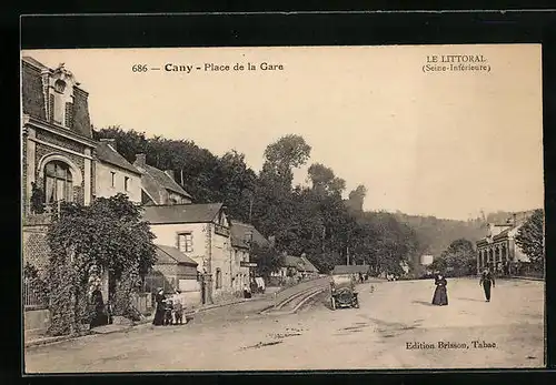 AK Cany, Place de la Gare