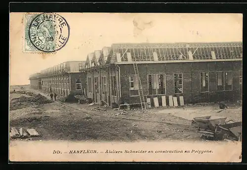 AK Harfleur, Ateliers Schneider en construction au Polygone