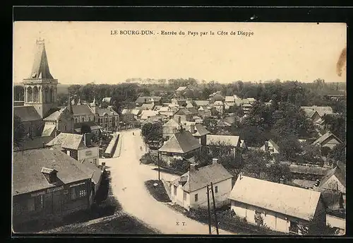 AK Le Bourg-Dun, Entrée du Pays par la Cote de Dieppe