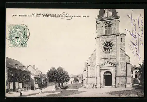 AK Fontaine-le-Bourg, Place de l'Église