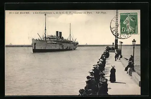 AK Le Havre, La-Guadaloupe, rentant au Port