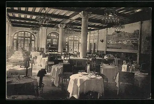 AK Rouen, Hotel de Poste, Intérieur du Restaurant, le Relais Fleuri