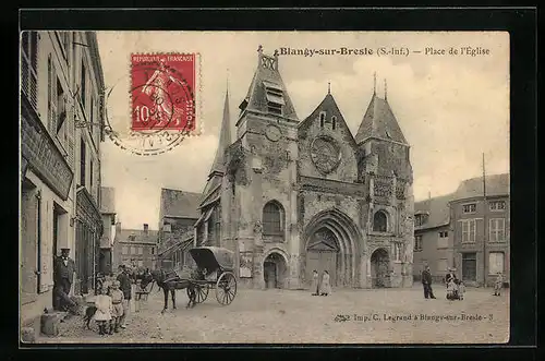 AK Blangy-sur-Bresle, Place de l'Église