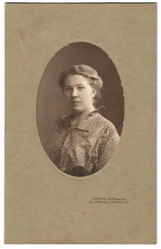 Fotografie J. B. Feilner, Oldenburg i. Gr., Junge Dame in hübscher Kleidung