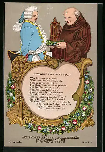 AK München, Historie vom Gasthaus Salvator, Paulanerbräu