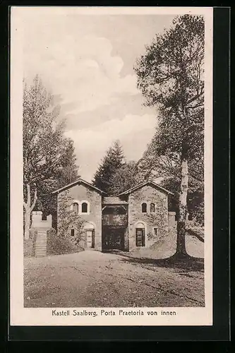AK Saalburg, Kastel Porta Praetoria von Innen