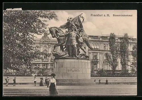 AK Frankfurt a. M., Bismarckdenkmal