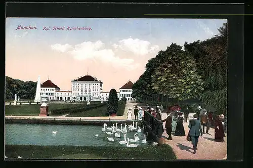 AK München, Königliches Schloss Nymphenburg