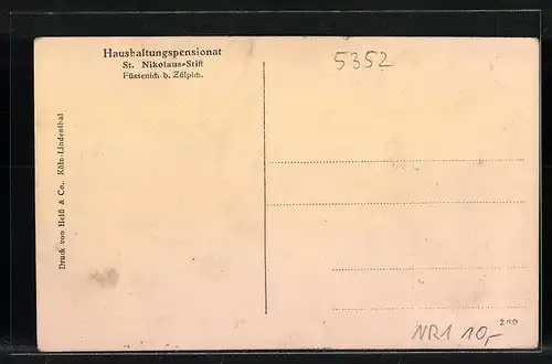 AK Füssenich b. Zülpich, Haushaltungspensionat St. Nikolaus-Stift
