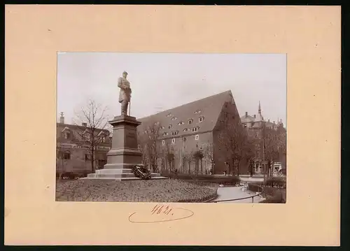 Fotografie Brück & Sohn Meissen, Ansicht Freiberg / Sachsen, Bismarckdenkmal am Kornhaus