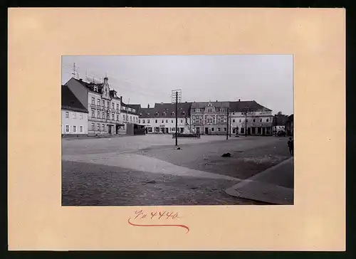 Fotografie Brück & Sohn Meissen, Ansicht Wilsdruff, Marktplatz mit Hotel Weisser Adler & Apotheke