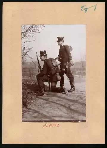 Fotografie Brück & Sohn Meissen, Ansicht Dresden, Jäger Königlich Sächsisches Schützen-Regiment Nr. 108