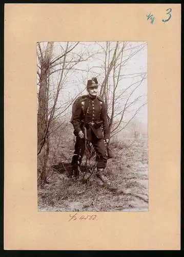 Fotografie Brück & Sohn Meissen, Ansicht Dresden, Jäger Patrouille Königlich Sächsisches Schützen-Regiment Nr. 108