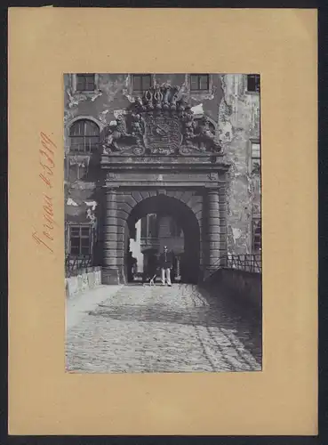 Fotografie Brück & Sohn Meissen, Ansicht Torgau, Schloss-Portal