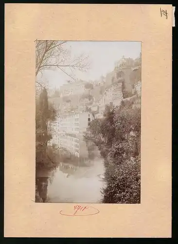 Fotografie Brück & Sohn Meissen, Ansicht Luxemburg / Luxembourg, L'Alzette au Grund