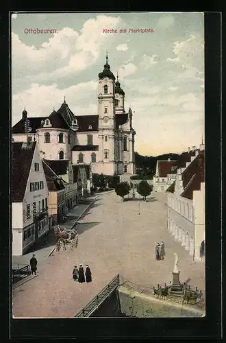 AK Ottobeuren, Kirche mit Marktplatz