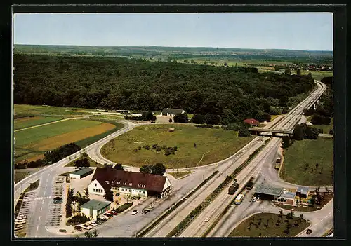 AK Leipheim /Donau, Autobahn-Rasthaus und Motel