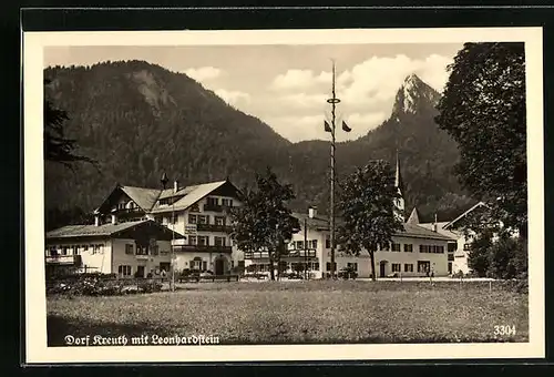 AK Kreuth, Teilansicht mit Leonhardstein