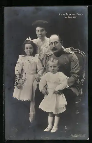 AK Prinz Max von Baden mit seiner Familie