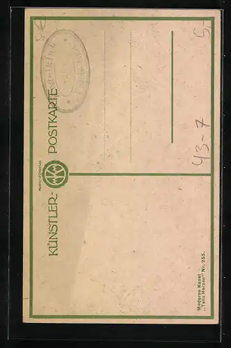 Künstler-AK Tanzendes Paar