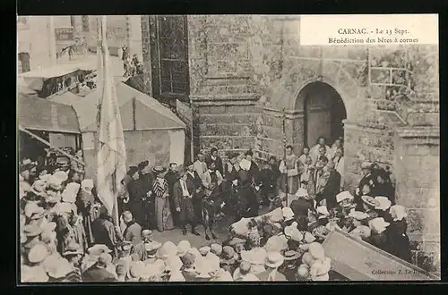 AK Carnac, Le 13 Sept. - Benediction des betes a cornes