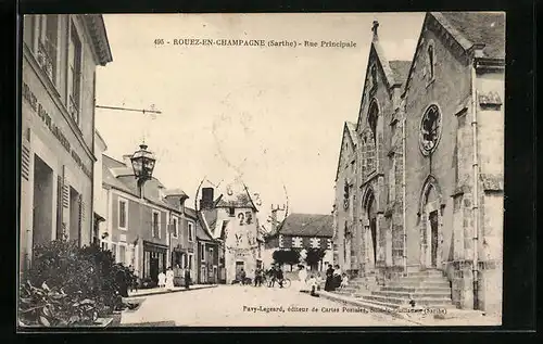 AK Rouez-en-Champagne, Rue Principale
