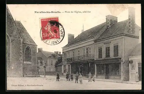 AK Marolles-les-Braults, Place de l`Église