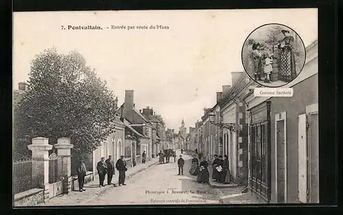 AK Pontvallain, Entrée par route du Mans