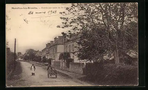 AK Marolles-les-Braults, Entrée par route de St-Aignan