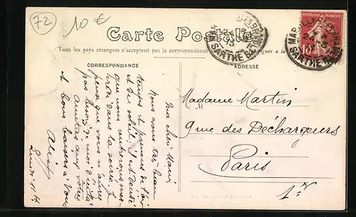 AK Marolles-les-Braults, Entrée par route de St-Aignan