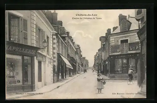 AK Château-du-Loir, Centre de l`Avenue de Tours