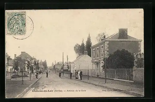 AK Château-du-Loir, Avenue de la Gare