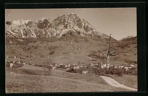AK Cortina, Ortsansicht mit Kirche