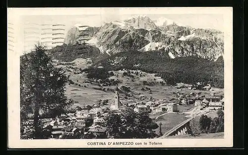 AK Cortina d`Ampezzo, Ortsansicht mit Tofane