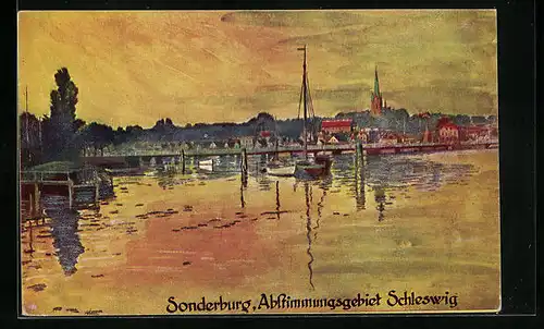 Künstler-AK Sonderburg, Abstimmungsgebiet Schleswig