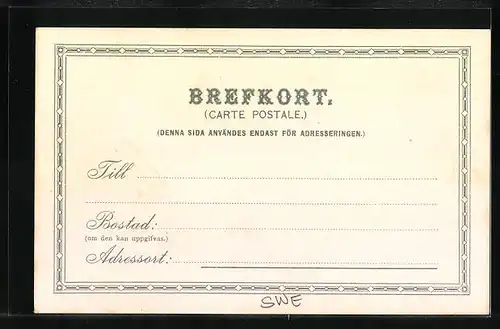 AK Helsingborg, Ortsansicht mit Hafenpartie