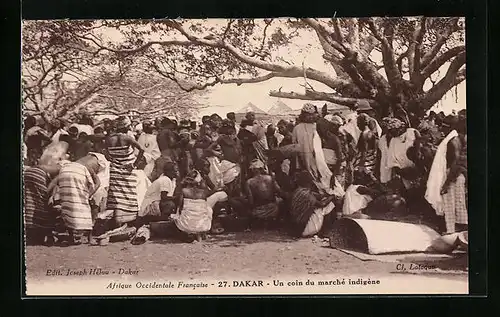 AK Dakar, Un coin du marché indigène