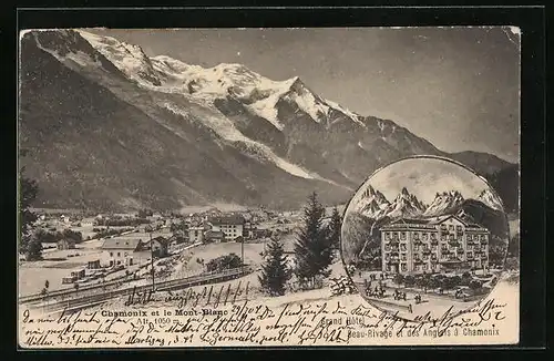 AK Chamonix, Chamonix et le Mont-Blanc, Grand Hotel Beau-Rivage et des Anglais