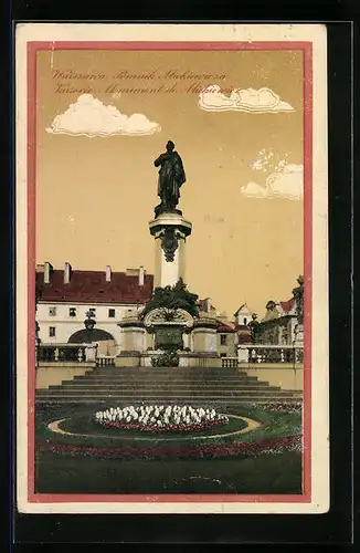 AK Warschau, Monument von Mickienicz